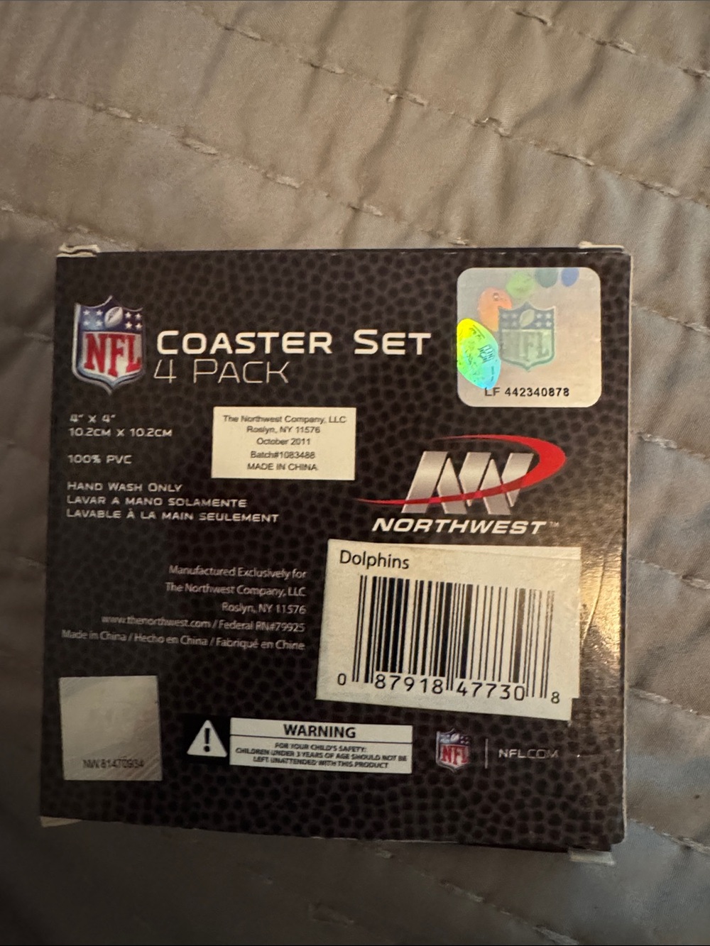 NFL Miami Dolphins Football Silicone Grip Drink Coasters Set (4) New - Picture 4 of 5